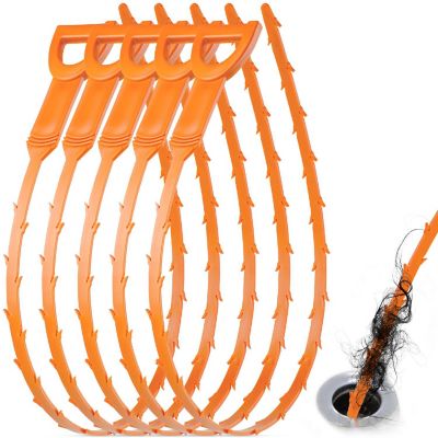Zulay Kitchen Plumbing Snake Drain Clog Remover (Orange) Image 1