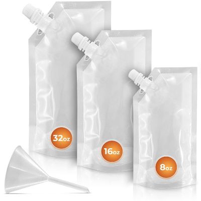 Zulay Kitchen Premium Plastic Flasks For Liquor - Flask for Cruise Fun Image 1