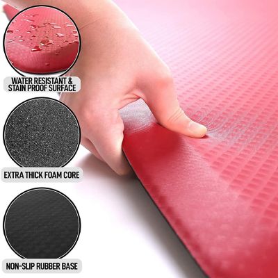 Zulay Kitchen Zulay Home Anti Fatigue Mat 32x20 Red Image 3