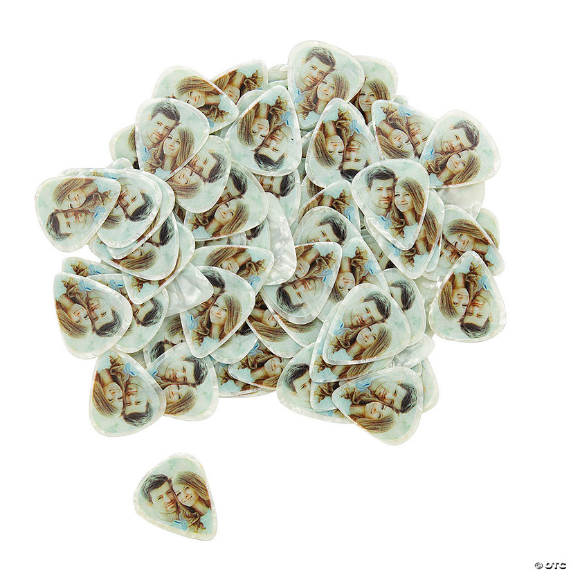 1 1/2" Bulk 100 Pc. Personalized Custom Photo Plastic Guitar Picks Image