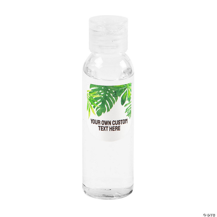 1 1/2" Bulk 48 Pc. Personalized Palm Leaf Hand Sanitizer Bottle Vinyl Labels Image Thumbnail