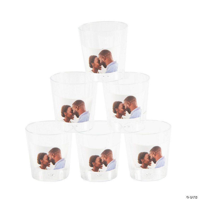 1 oz. Bulk 50 Ct. Personalized Custom Photo Mini Disposable Shot Glasses Image Thumbnail