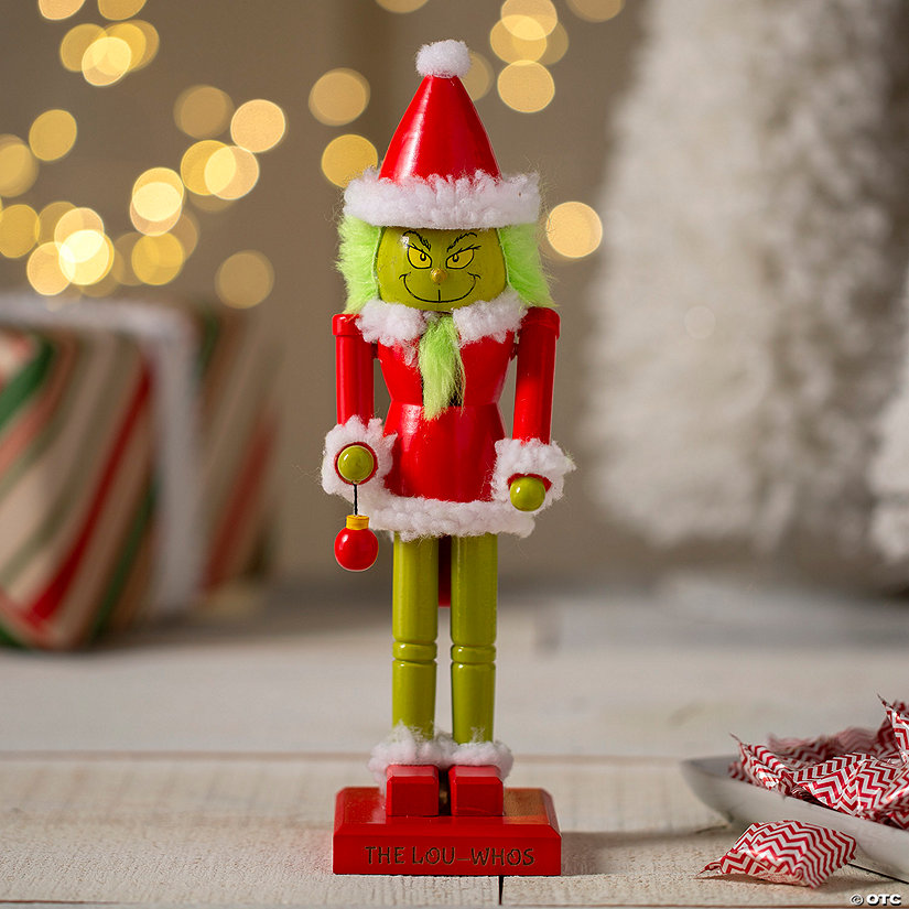 10" Personalized Dr. Seuss&amp;#8482; The Grinch Nutcracker Decoration Image