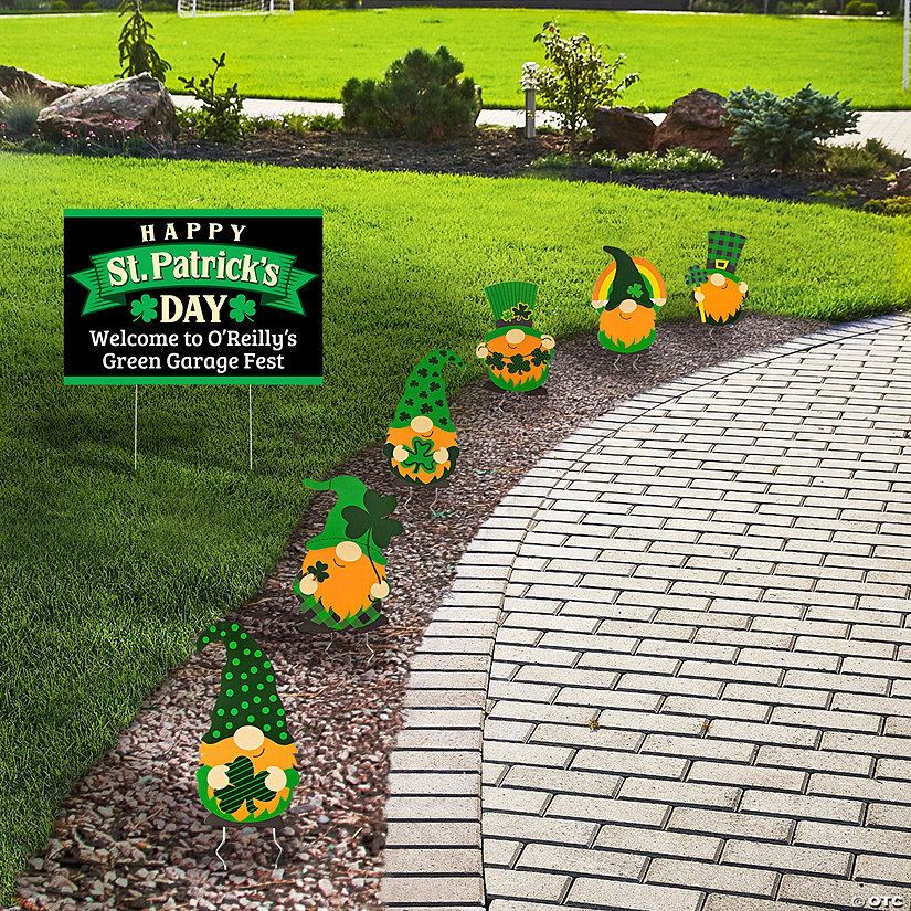 11 1/2" Personalized St. Patrick&#8217;s Day Yard Sign Decorating Kit - 7 Pc. Image