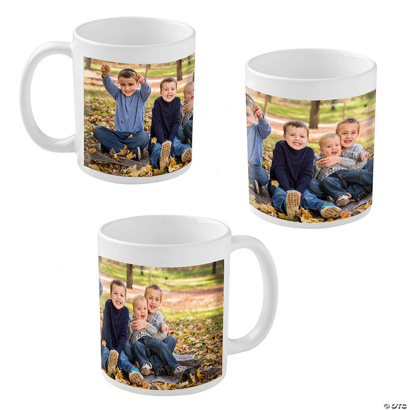 11 oz. Personalized Custom Photo Reusable Ceramic Coffee Mug Image