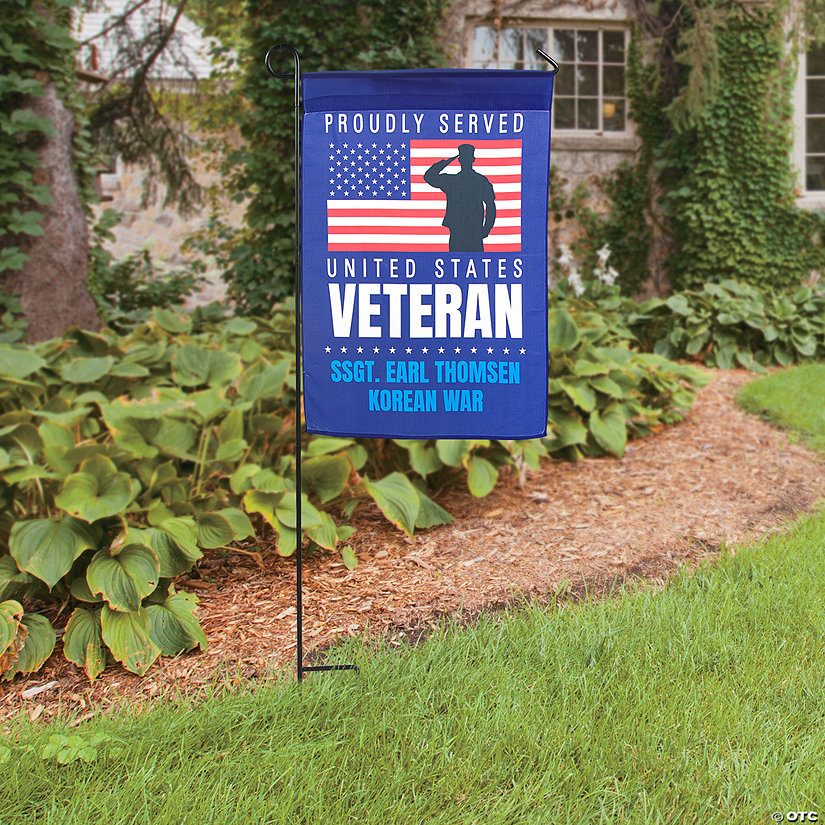 13 1/2" x 19 1/2" Personalized Veterans Day Hanging Garden Flag Image Thumbnail