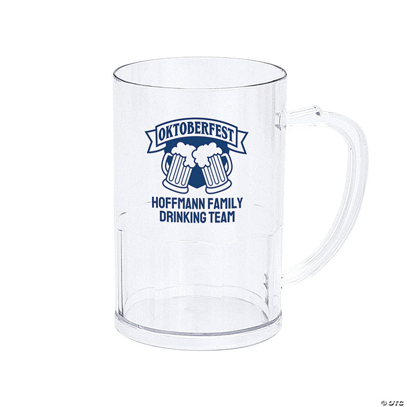14 oz. Personalized Bulk 48 Ct. Oktoberfest Reusable Plastic Beer Mugs