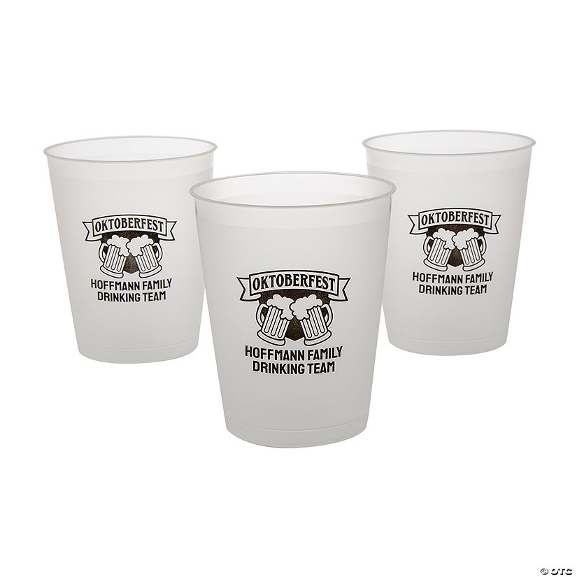 16 oz. Bulk 50 Ct. Personalized Oktoberfest Frosted Cups Image Thumbnail