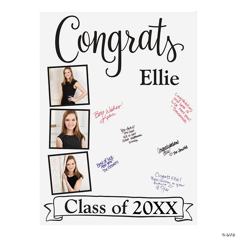 16" x 24" Custom Photo Congrats Graduation Foam Sign-In Board Image Thumbnail