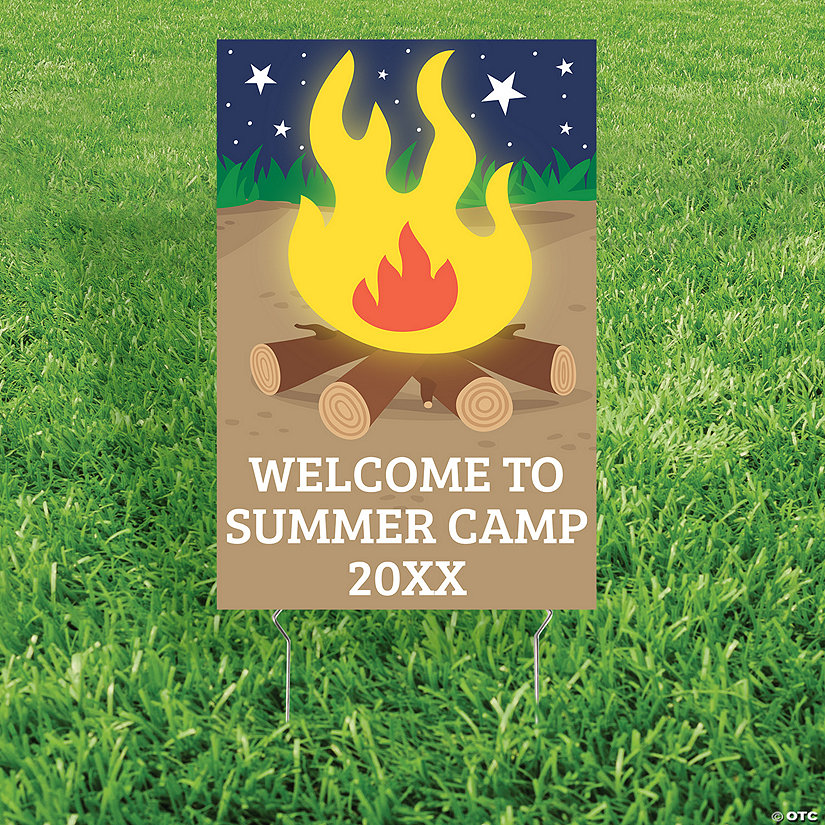16" x 24" Personalized Campfire Corrugated Plastic Yard Sign Image