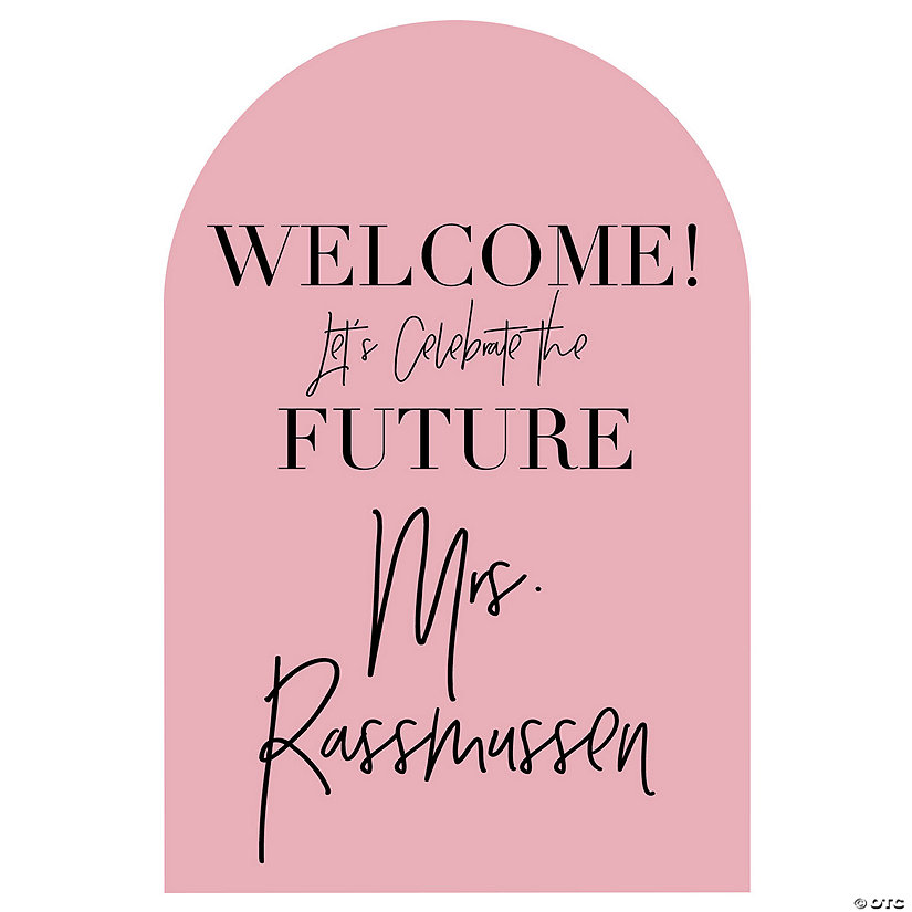 16" x 24" Personalized Message Arched Welcome Sign with Easel Image