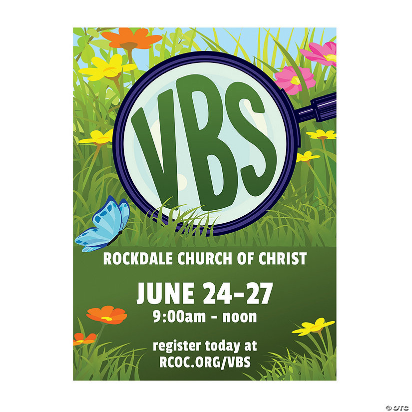 18&quot; x 2 Ft. Personalized Zoom In VBS Cardstock Classroom Poster Image
