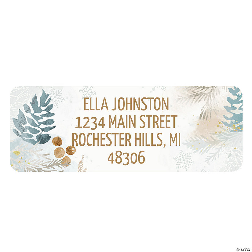2 1/2" Bulk 144 Pc. Personalized Winter Trees Address Label Stickers Image