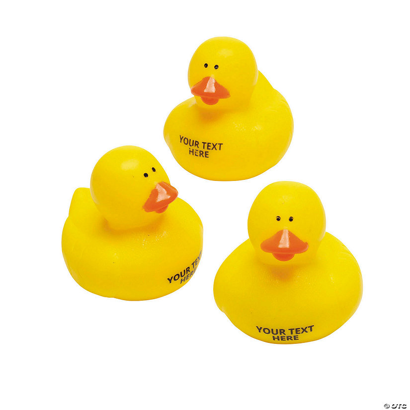 2" Bulk 48 Pc. Personalized Classic Yellow Rubber Ducks Image