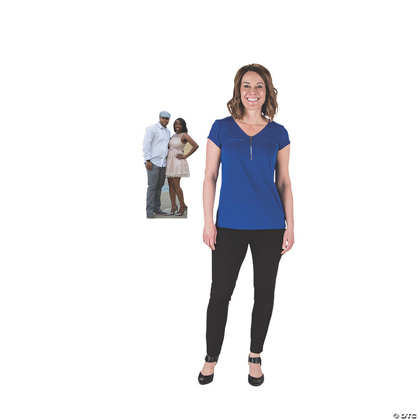 2 Ft. Custom Photo 2-Person Tabletop Cardboard Cutout Stand-Up Image