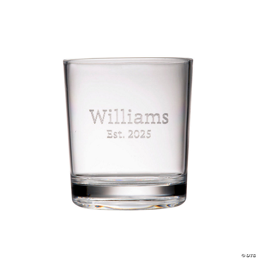 2 oz. Personalized Clear Reusable Plastic Whiskey Glasses 12 Ct