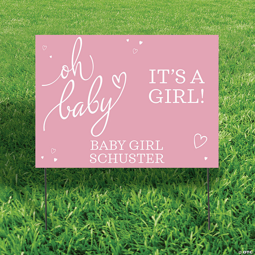 22" x 16" Personalized Baby Shower Double-Sided Yard Sign Image Thumbnail