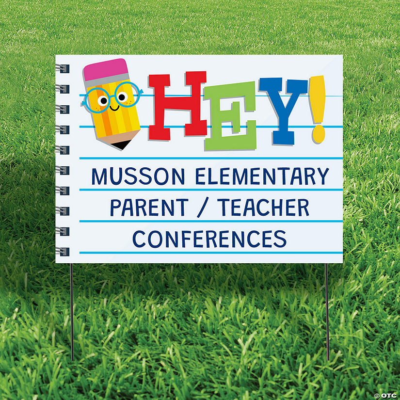 22" x 16" Personalized Elementary School Double-Sided Yard Sign Image