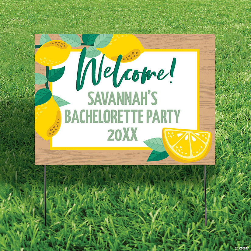22" x 16" Personalized Lemon Double-Sided Yard Sign Image