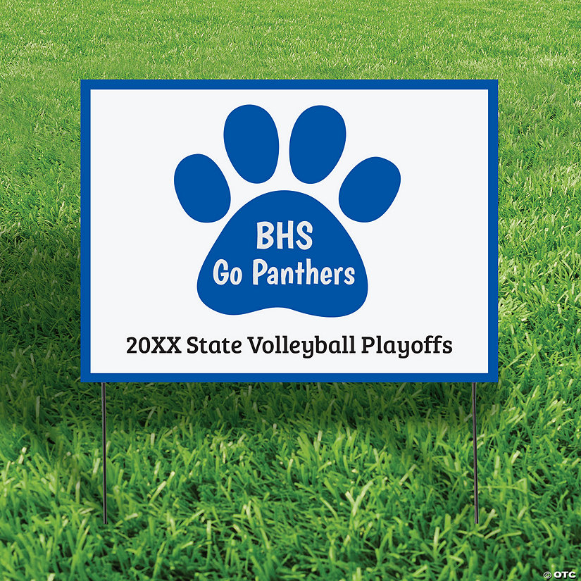 22" x 16" Personalized Paw Print Double-Sided Yard Sign Image Thumbnail