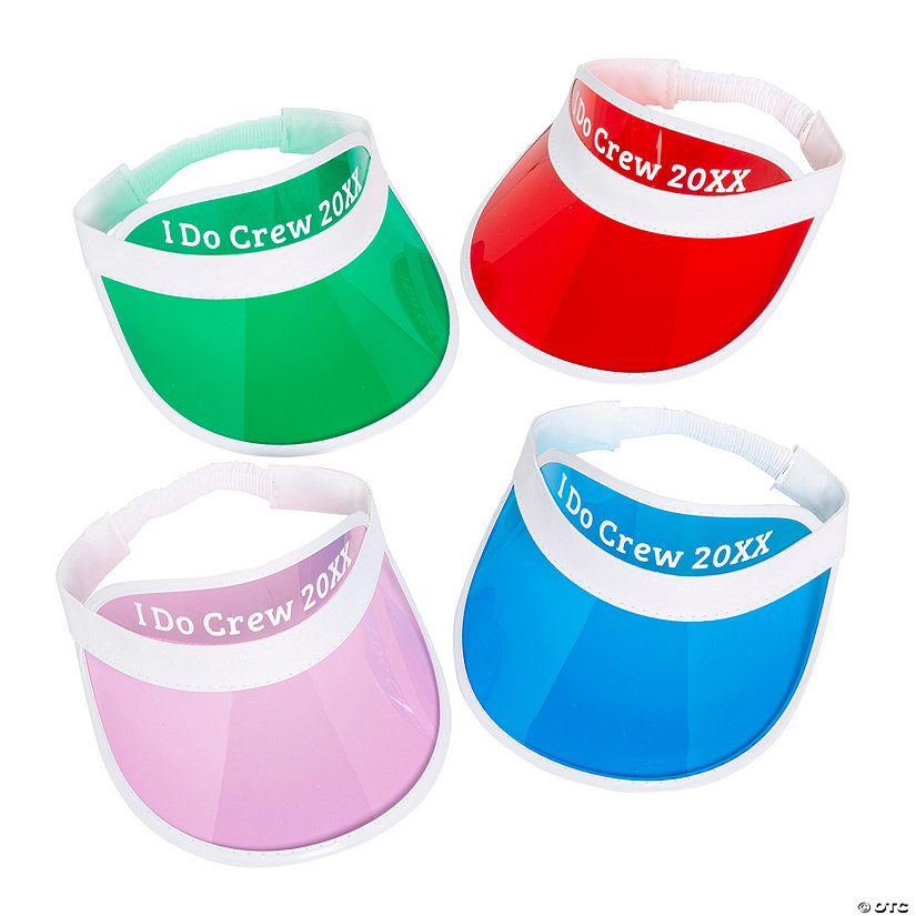 24" circ. Personalized Plastic Transparent Visors - 12 Pc. Image