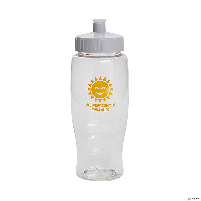 27 oz. Bulk 50 Ct. Personalized Sun Clear Plastic Water Bottles Image Thumbnail