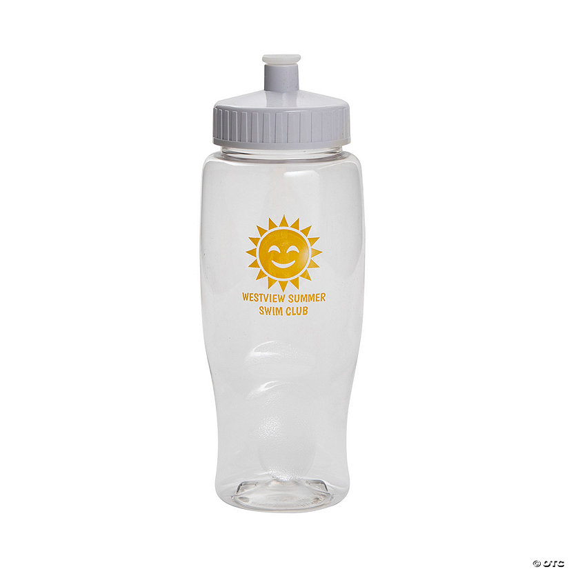 27 oz. Bulk 50 Ct. Personalized Sun Clear Plastic Water Bottles Image