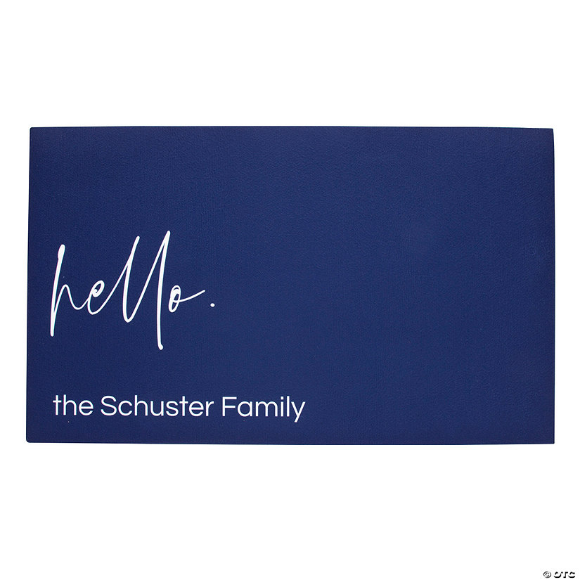 29 1/2" x 17 3/4" Personalized Modern Script Welcome Door Mat Image Thumbnail