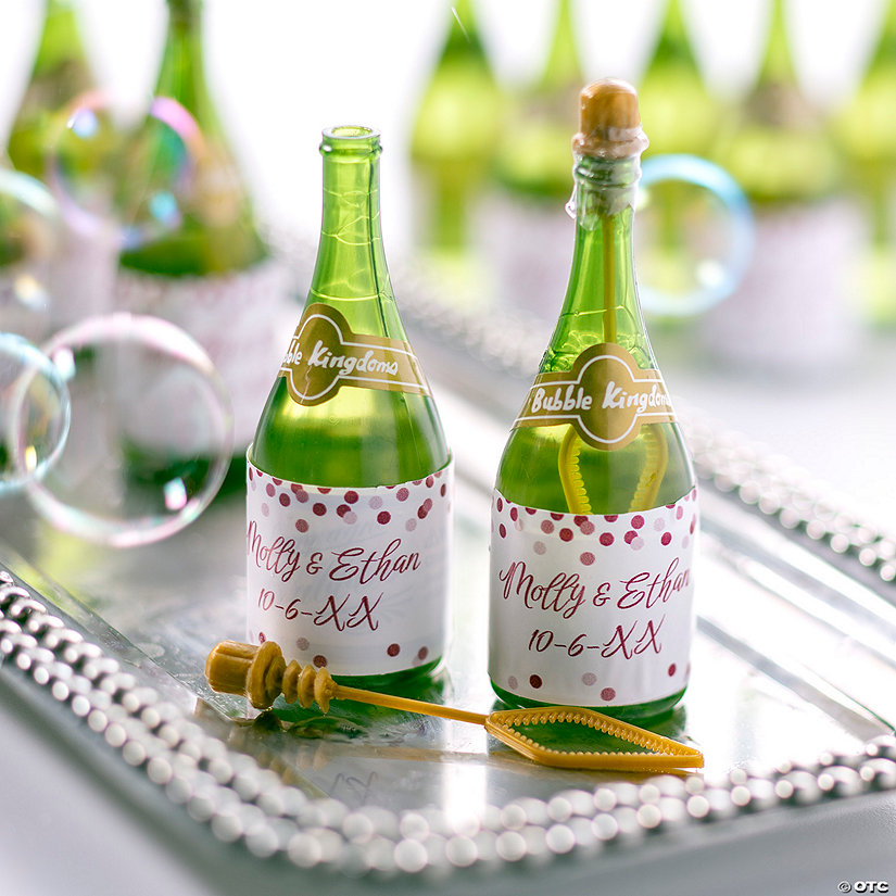3 1/2" Bulk 48 Pc. Mini Personalized Champagne Bubble Bottles Image