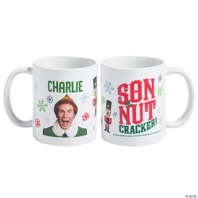 3 3/4&quot; 11 oz. Personalized Buddy the Elf&amp;#8482; Son of a Nutcracker Ceramic Coffee Mug Image