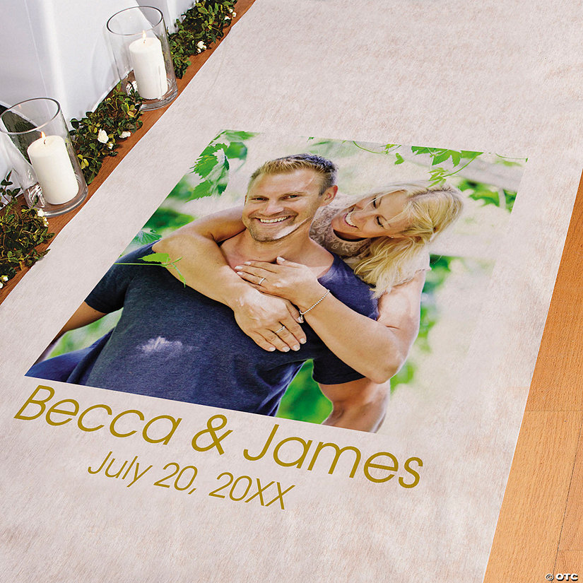 3 ft. x 100 ft. Custom Photo Wedding Aisle Runner Image