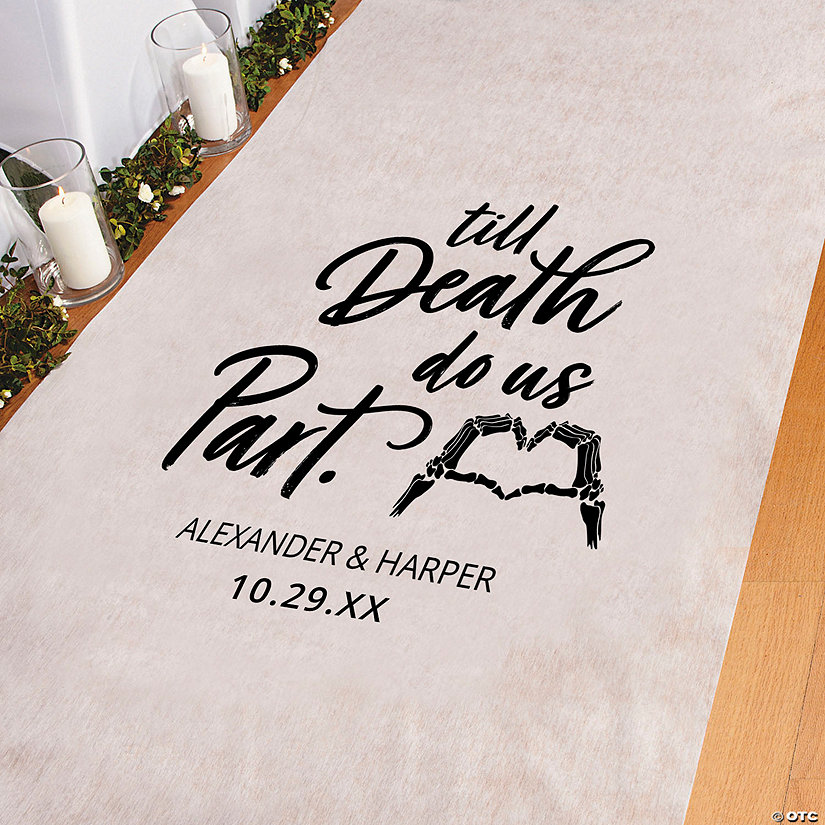 3 ft. x 100 ft. Personalized Halloween Wedding Aisle Runner Image Thumbnail
