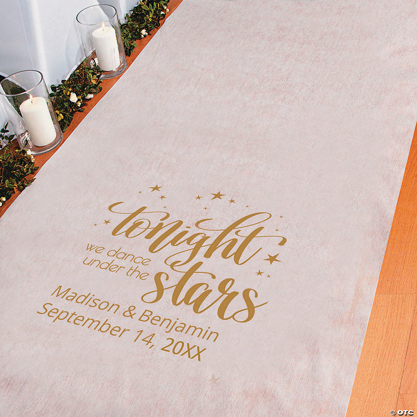 3 ft. x 100 ft. Personalized Starry Night Wedding Aisle Runner Image Thumbnail