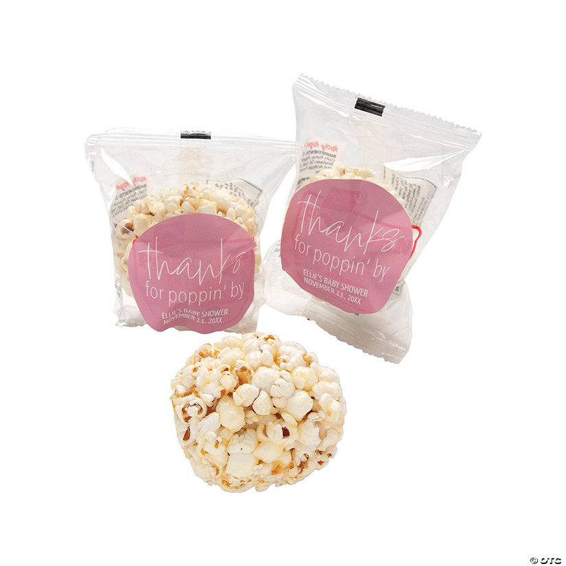 3" Personalized Thank You Popcorn Balls - 24 Pc. Image
