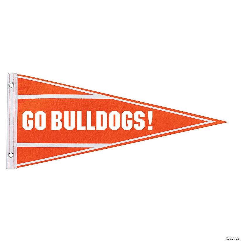 30" x 13" Felt Bright Orange Pennant Banner Image