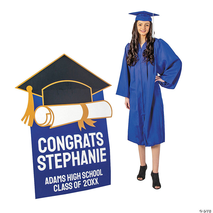45" x 56 1/2" Personalized Graduation Cap Cardboard Cutout Stand-Up Image Thumbnail