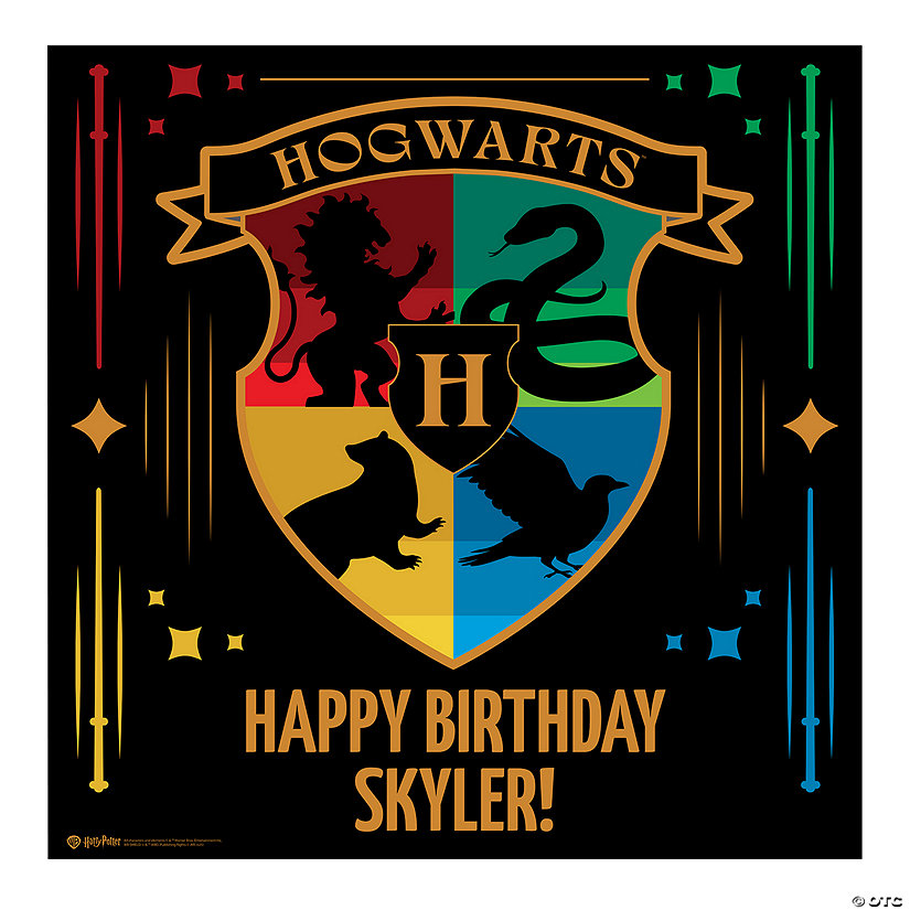 46" Personalized Harry Potter&amp;#8482; Hogwarts Vinyl Backdrop Image