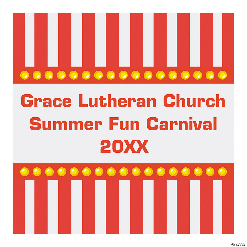 46" x 46" Personalized Carnival Backdrop Image