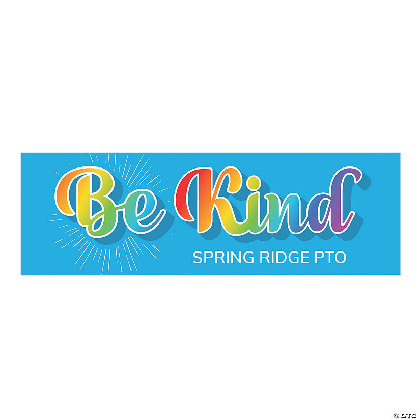 52" x 17" Be Kind Custom Banner - Small Image