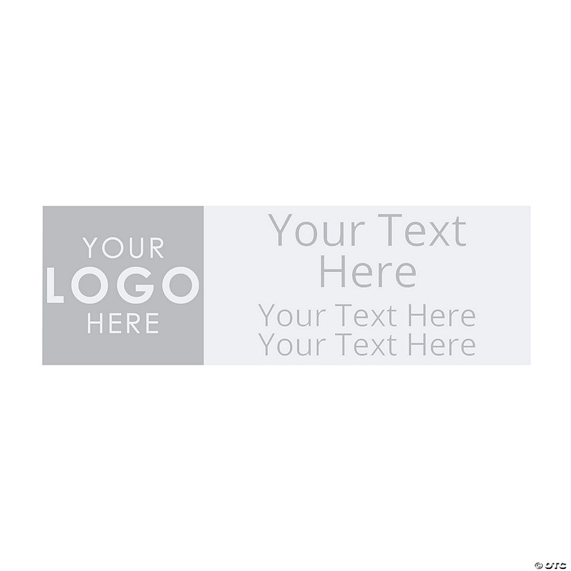 52" x 17" Personalized Logo &amp; Text Banner - Small Image