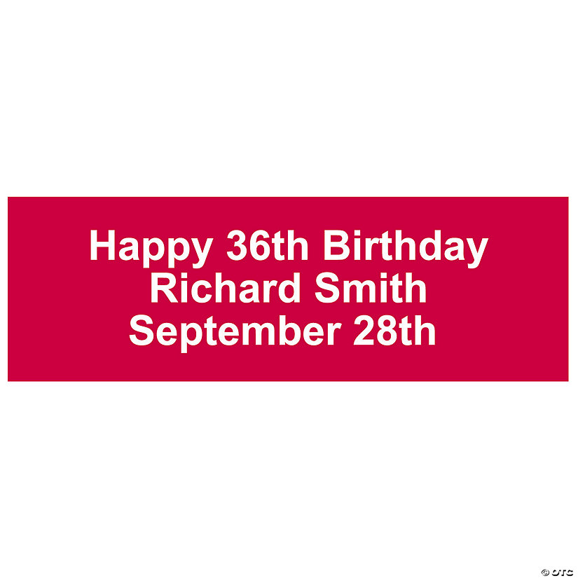 52" x 17" Solid Color Custom Banner - Small Image