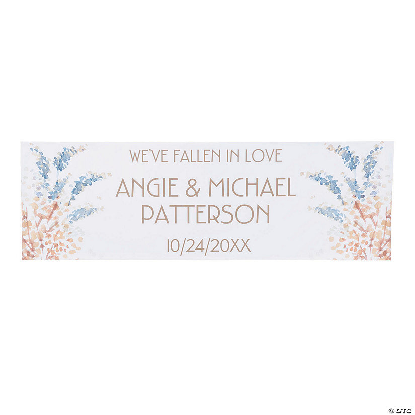 52" x 17" Sweet Fall Wedding Custom Banner - Small Image