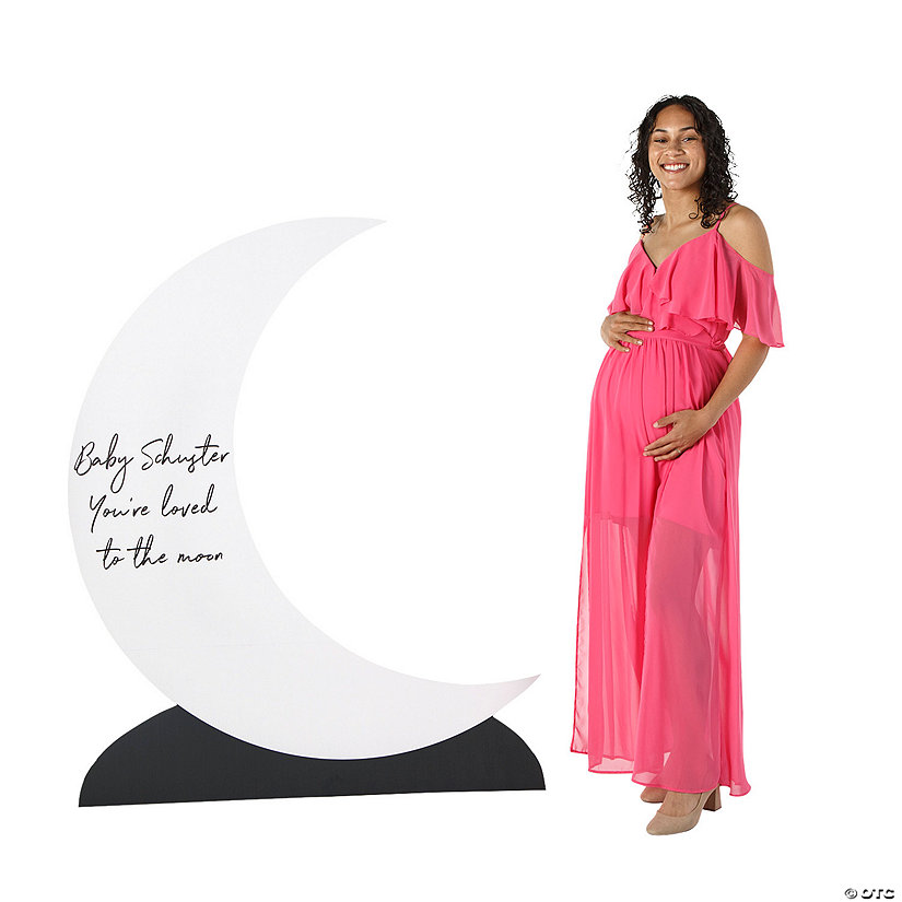 55 1/2" Personalized Crescent Moon Backdrop Cardboard Cutout Stand-up Image Thumbnail