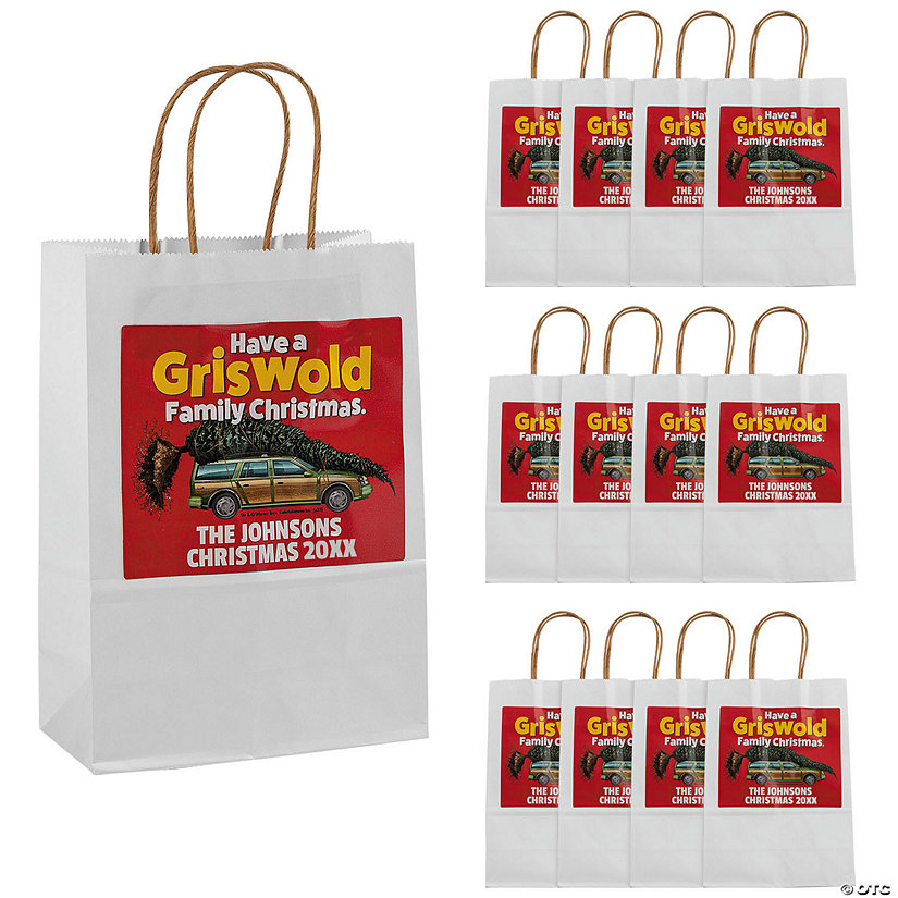 6 1/2" x 9" Personalized Medium National Lampoon's Christmas&#8482; Vacation Paper Gift Bags - 12 Pc. Image Thumbnail