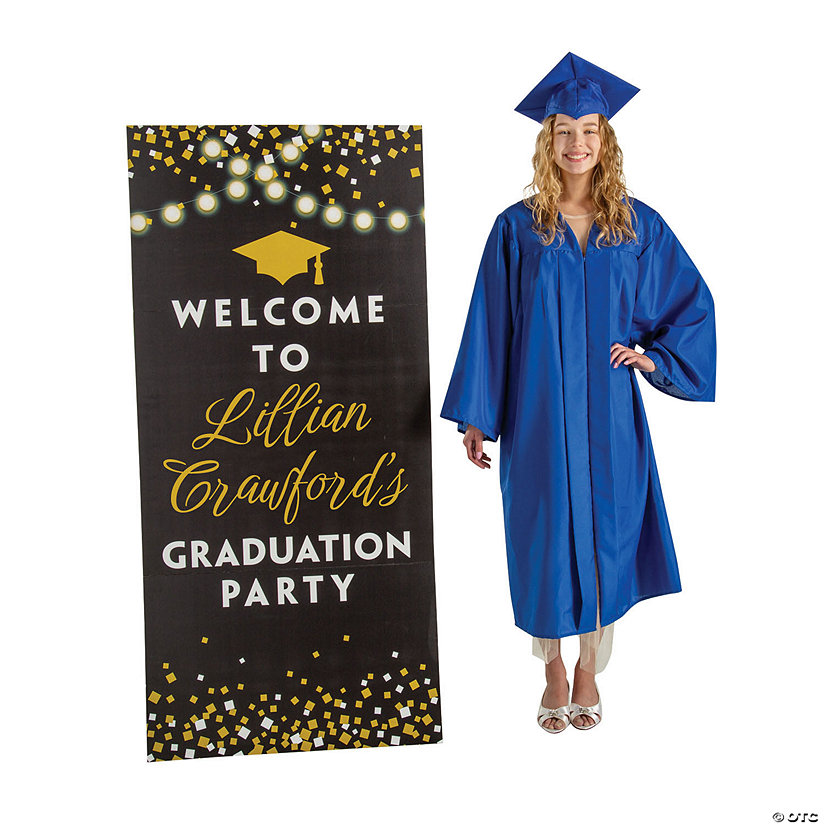 64" Personalized Graduation Party Sign Cardboard Cutout Stand-Up Image Thumbnail