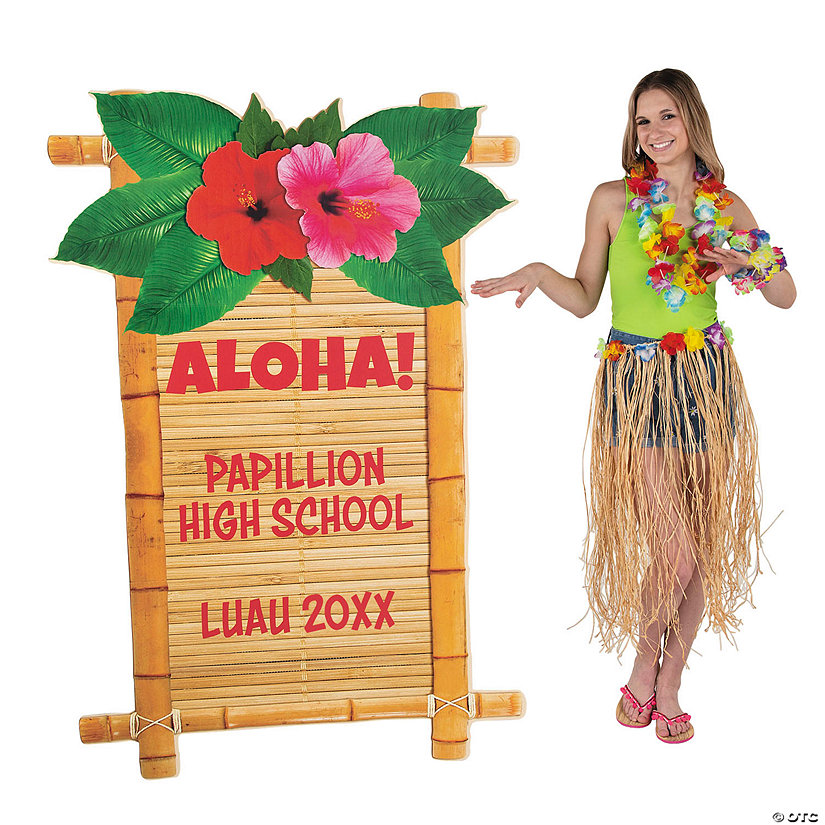 65 1/4" Personalized Luau Party Cardboard Cutout Stand-Up Image Thumbnail