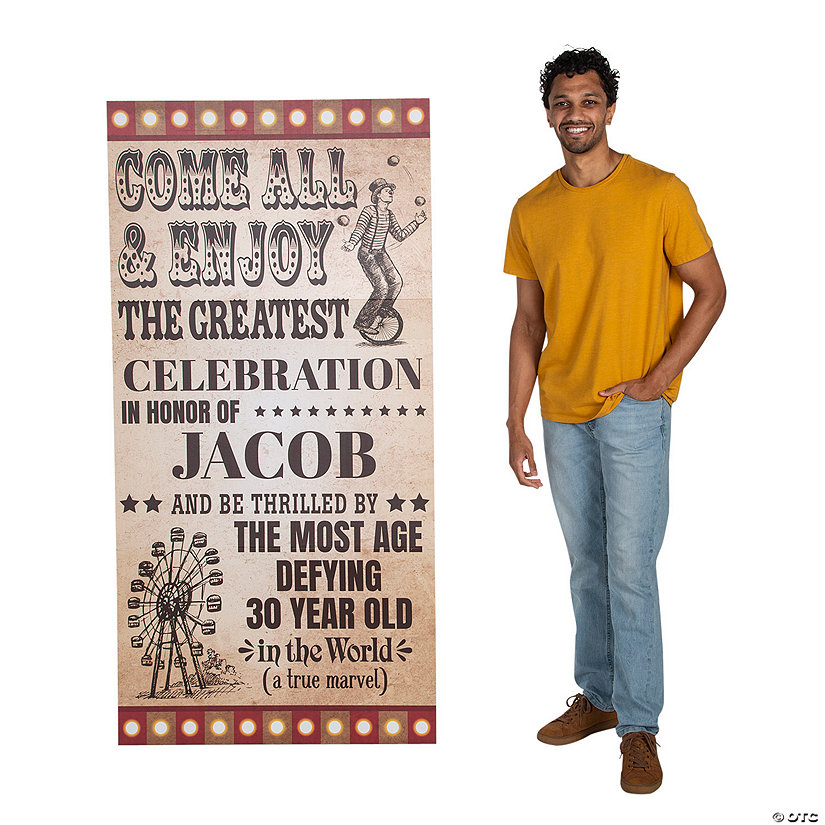 67 3/4" Personalized Vintage Circus Cardboard Cutout Stand-Up Image Thumbnail