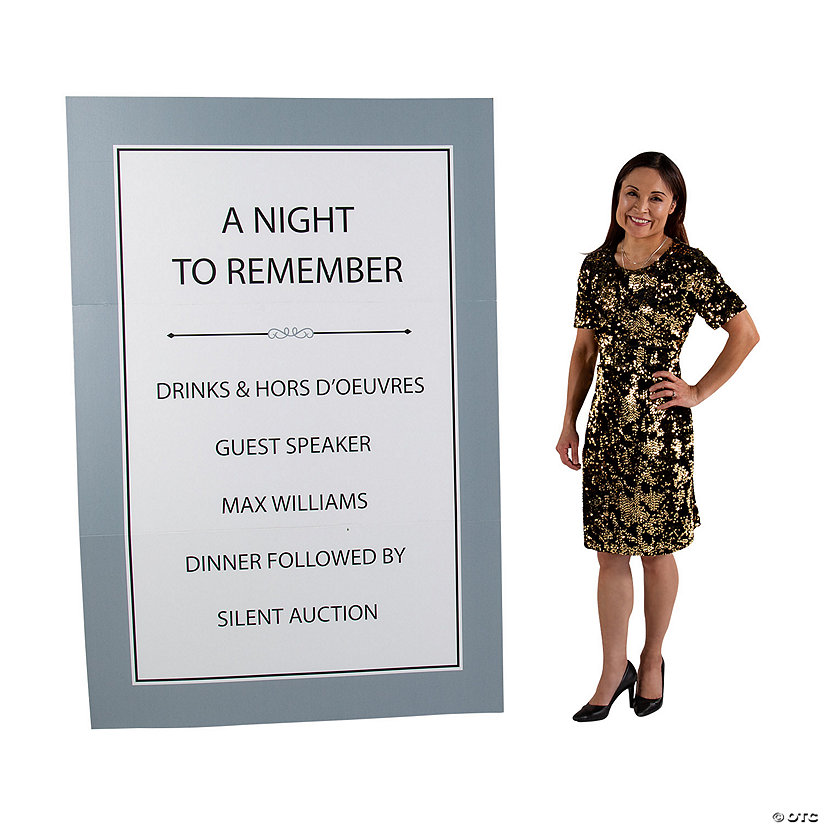 67&amp;#8221; Personalized Event Sign Cardboard Cutout Stand-Up Image