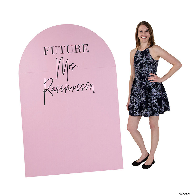 68" Personalized Arch Backdrop Cardboard Cutout Stand-Up Image Thumbnail