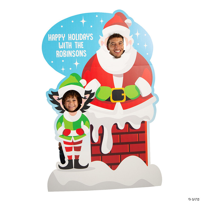 68" Personalized Christmas Cardboard Cutout Stand-In Stand-Up Image Thumbnail
